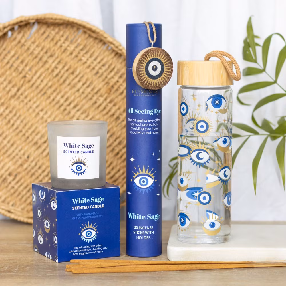 Elements - Magical Eye White Sage, doftljus med Sodalit 25h