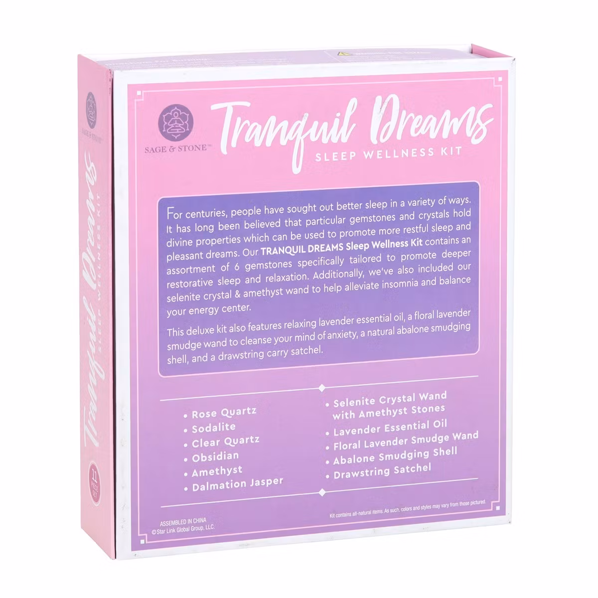 Tranquil Dreams Sleep Wellness, presentförpackning kit / Kristallkit för välbefinnande
