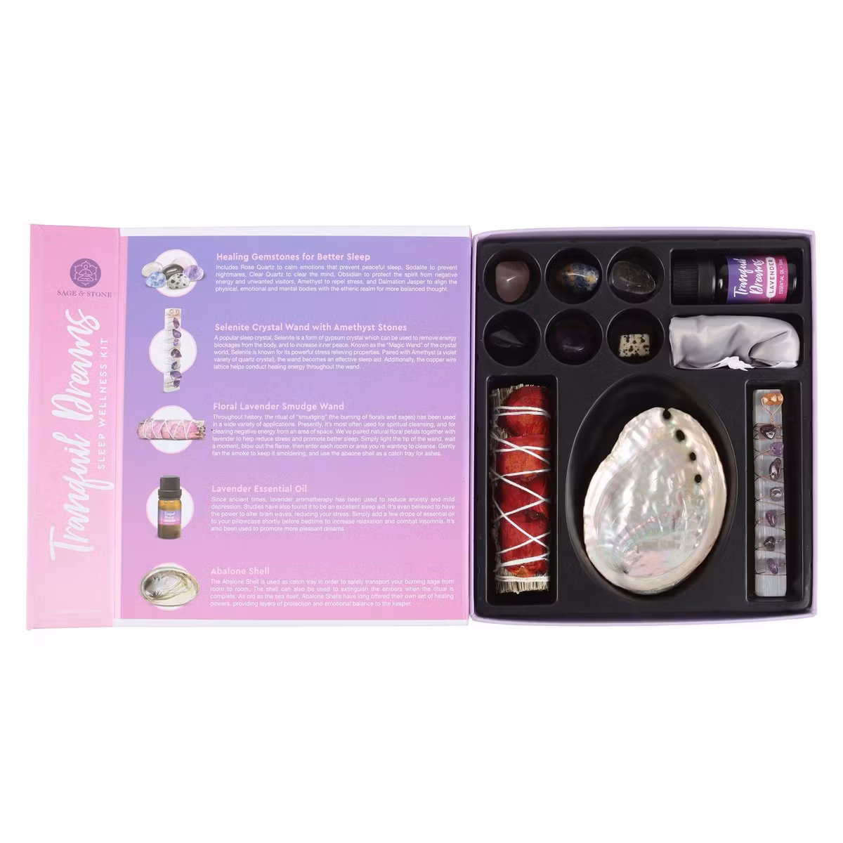 Tranquil Dreams Sleep Wellness, presentförpackning kit / Kristallkit för välbefinnande