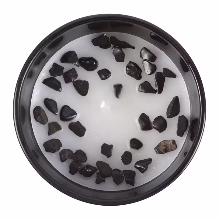 Stjärnteckenljus Skorpionen (Scorpio) - Black Oudh, Zodiac doftljus med Svart Obsidian 21h