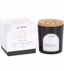 Stjärnteckenljus Skorpionen (Scorpio) – Black Oud och Svart Obsidian – 21 h