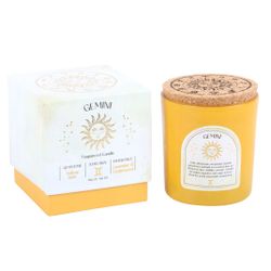 Stjärnteckenljus Tvillingarna (Gemini) - Lavender & Cedarwood, Zodiac doftljus med Gul Jade 21h