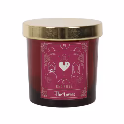 Tarot The Lovers - Red Rose, doftljus 25h