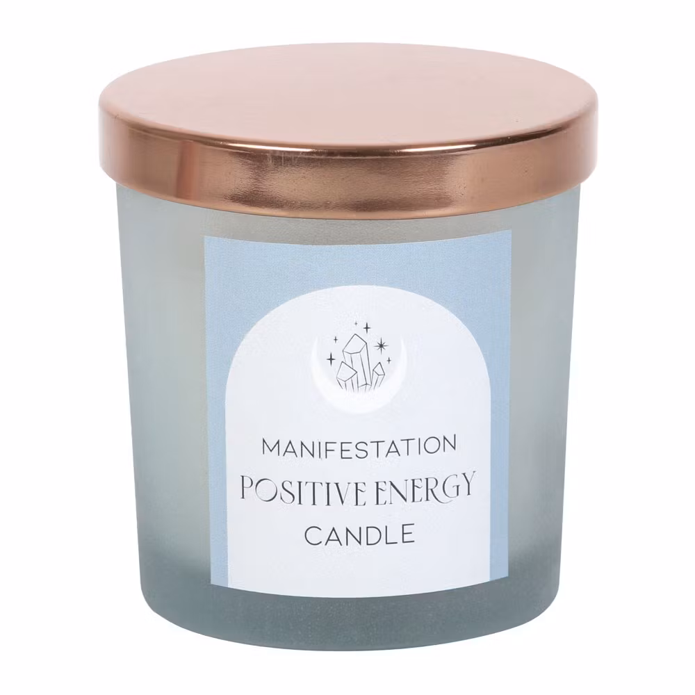 Positive Energy - White Sage, doftljus för manifestation med Bergkristall 25h