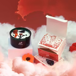 Hop Hare - The Devil, doftljus med Svart Obsidian, Röd Jaspis & Agat 22h