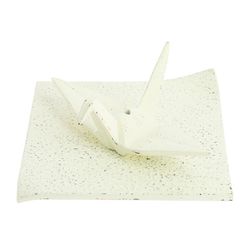 Iwachu rökelsehållare, gjutjärn Orizuru (Origami) Vit