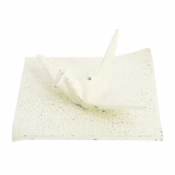 Iwachu rökelsehållare, gjutjärn Orizuru (Origami) Vit