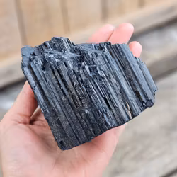 Svart Turmalin rå XL #6