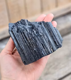 Svart Turmalin rå XL #6