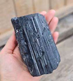 Svart Turmalin rå XL #9