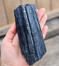 Svart Turmalin rå XL #12