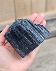 Svart Turmalin rå XL #13