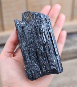 Svart Turmalin rå XL #16