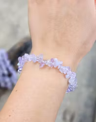 Lavendel Ametist, chipsarmband