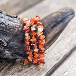 Karneol, chipsarmband