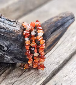 Karneol, chipsarmband