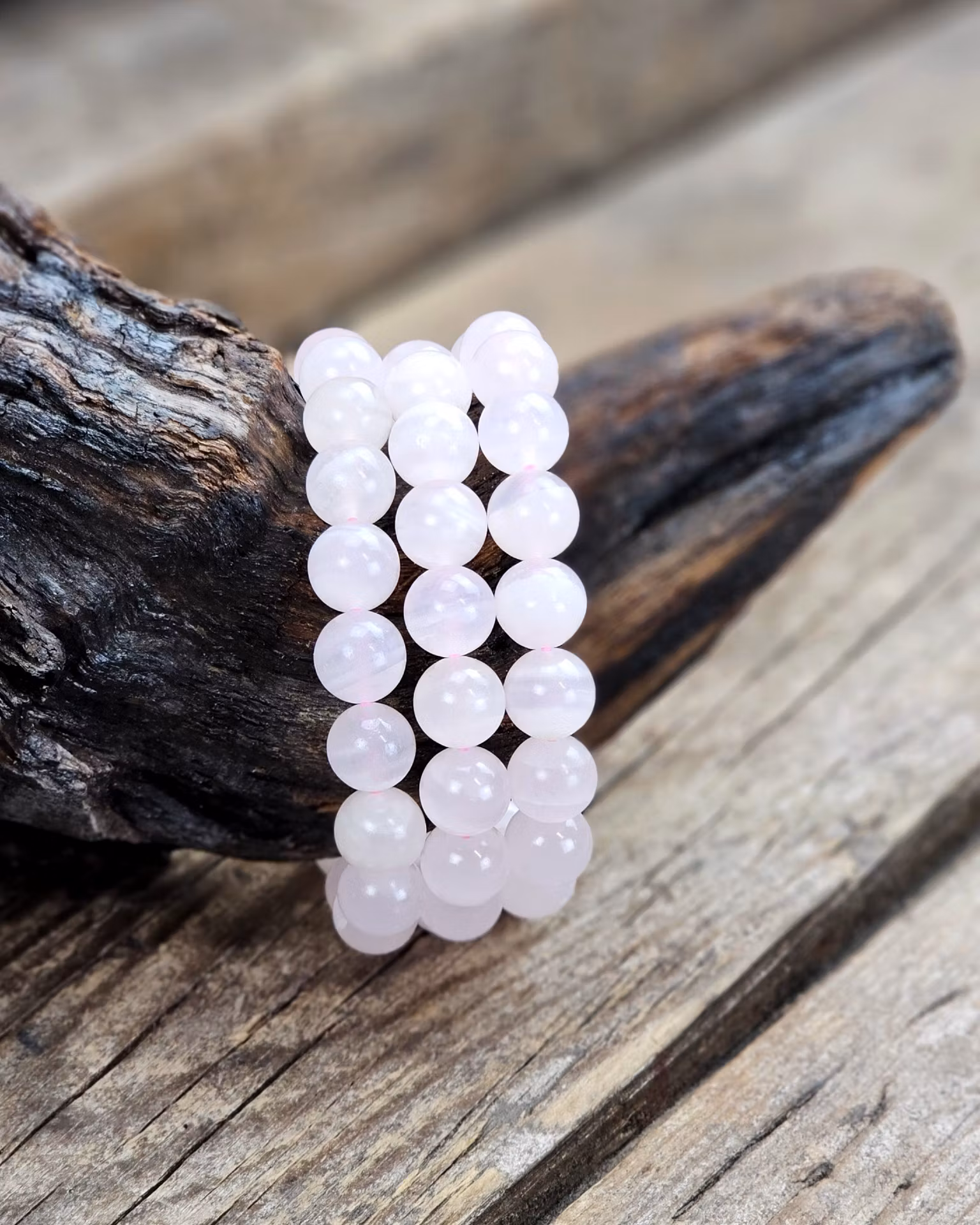 Rosa Kalcit (Manganokalcit), armband 10mm runda pärlor