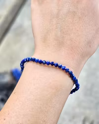 Lapis Lazuli, armband 4mm facetterade pärlor