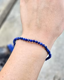 Lapis Lazuli, armband 4mm facetterade pärlor