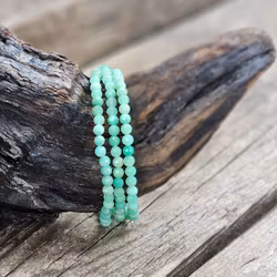 Krysopras extra, armband 4mm facetterade pärlor