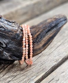 Solsten, armband 4mm facetterade pärlor
