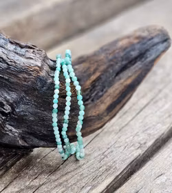 Smaragd, armband 3mm facetterade pärlor