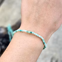 Smaragd, armband 3mm facetterade pärlor