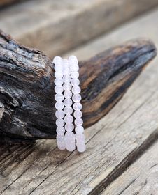 Rosa Kalcit (Manganokalcit), armband 6mm runda pärlor