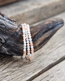Pastell Aventurin, armband 4mm runda pärlor