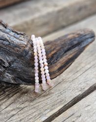 Blomsteragat, armband 4mm runda pärlor