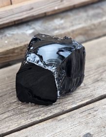 Svart Obsidian rå XL #1