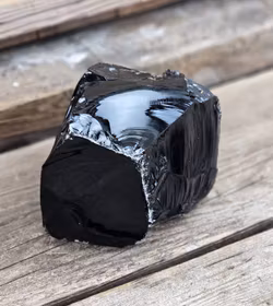 Svart Obsidian rå XL #1