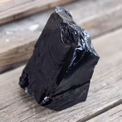 Svart Obsidian rå XL #2