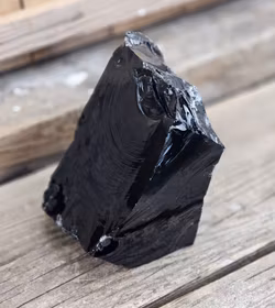 Svart Obsidian rå XL #2