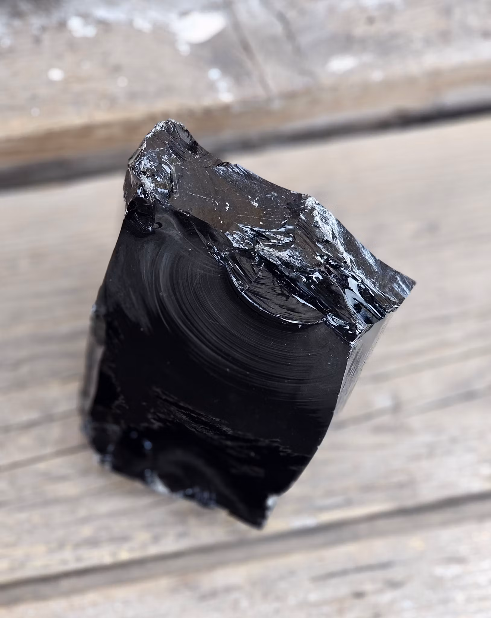 Svart Obsidian rå XL