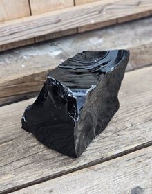Svart Obsidian rå XL #4