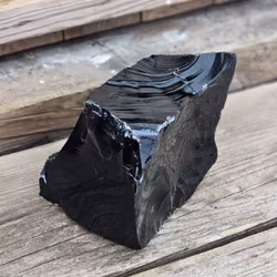 Svart Obsidian rå XL #4
