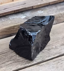 Svart Obsidian rå XL #4
