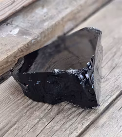 Svart Obsidian rå XL #6