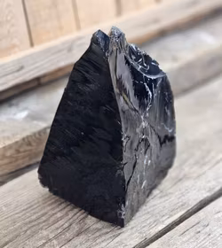 Svart Obsidian rå XL #7