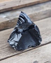 Svart Obsidian rå XL #8