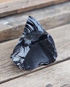 Svart Obsidian rå XL #8