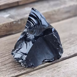 Svart Obsidian rå XL #8