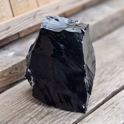 Svart Obsidian rå XL #9