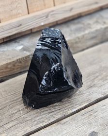 Svart Obsidian rå XL #10