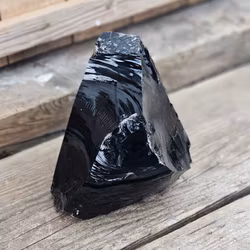 Svart Obsidian rå XL #10