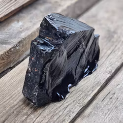 Svart Obsidian rå XL #14