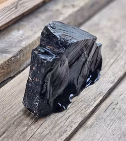 Svart Obsidian rå XL #14