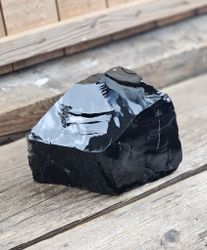 Svart Obsidian rå XL #15