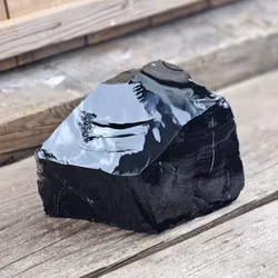 Svart Obsidian rå XL #15